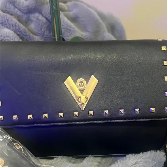 Valentino Orlandi Purse & Wallet  Gold Studs Shoulder/Handbag/Crossbody NWT - Picture 2 of 9